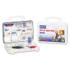 North Safety First Aid Kits - Adhesive Bandages; Adhesive Tape; Antiseptic Wipes; Conforming Bandages; CPR Filtershield™; Eye-Lert® Eyewash & Pad; First-Aid/Burn Cream w/Aloe; First Aid Guide; Forceps, Pointed, Plastic; Instant Cold Pack; Pain-A-Rest
