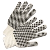 Anchor PVC-Dotted String Knit Gloves - Natural White/Black