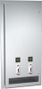 ASI Recessed Mounted Dual Sanitary Napkin & Tampon Dispenser - Model 6468, 25¢ operation