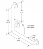ASI Peened Angle Grab Bar 90° Left Hand for Concealed Mounting - 3200 Series, Type 04LHP