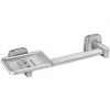 ASI Surface Mounted Bright Soap Dish With Drain Holes and Square Towel Bar - 