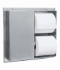 BOBRICK Partition-Mounted Multi-Roll Toilet Tissue Dispenser - Serves 2 Compartments