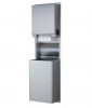 BOBRICK ClassicSeries® Semi-Recessed Convertible Paper Towel Dispenser/Waste Receptacle - 16" W X 54-3/4" H X 2-1/4" D