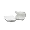 BOARDWALK Snap-it Foam Hinged Lid Carryout Containers - Medium, Three Compartment