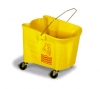 Continental Splash Guard Mop Bucket - 26 Quart, Yellow