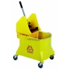 Continental Structolene Combo Mop Bucket, with Down-Press Wringer - 44 Quart, Yellow