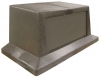 Continental Wall Hugger™ Push Door Lids - 4/CS, Grey/Grey