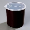 Carlisle Poly-Tuf™ Black Crock Container w/Lid  - 2.7 Qt.