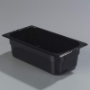 Carlisle TopNotch® One-Third Size Black Food Pan - 4" Deep