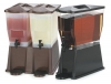 Carlisle TrimLine™ PC Double Base Beverage Dispensers - Dark Brown