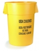 Carlisle Bronco™ Yellow Waste Container - 44 Gal .