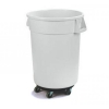 Carlisle Bronco™ White Container with Dolly - 32 Gal.