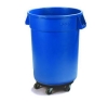 Carlisle Bronco™ Blue Container with Dolly - 32 Gal.