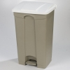 Carlisle White Step-On Container - 18 Gal