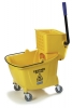 Carlisle Yellow Flo-Pac® Bucket with Side Press Wringer - 35 Qt.