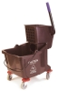 Carlisle Brown Flo-Pac® Bucket with Side Press Wringer - 35 Qt.