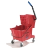 Carlisle Red Bucket with Side Press Wringer - 26 Qt.