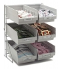 Carlisle Wire Packet Rack, With 6 e 4 QT Containers - 14" X 12" X 18"