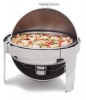 Carlisle Stainless Steel Times Square Round Roll-Top Chafer - 6 QT