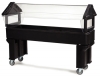Carlisle Black Six Star™ With Legs Only Food Bar - 6 ft 