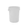 Continental Huskee Round Waste Container - 10 Gal, White