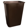 Continental Commercial Plastic Wastebasket - 41 qt, Brown