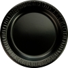 DART Quiet Classic® Foam Dinnerware - Black Laminated  - 9"  Dia. Plates