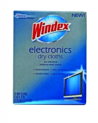 DIVERSEY Windex® Electronics Dry Cloths Cleaner - 12 count