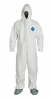 DuPont Tyvek® Elastic-Cuff Hooded Coveralls With Attached Boots - White, LG