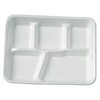GENPAK Five-Compartment Foam School Food Tray - 