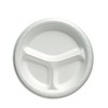 GENPAK Celebrity Foam Dinnerware Plates - 8 7/8" / with Three Compartments 