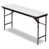 Iceberg Premium Wood Laminate Folding Table - 60"W x 18"D x 29"H, Gray