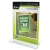 Nu-Dell Clear Plastic Sign Holders, Vertical Wall - Stand-Up