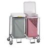 R&B Wire Double Easy Access Laundry Hamper - with Foot Pedal