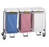 R&B Wire Triple Easy Access Laundry Hamper - with Foot Pedal