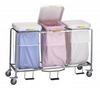 R&B Wire Triple Leakproof Laundry Hamper - with Foot Pedal