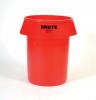RUBBERMAID Brute® Round Container - 44-Gallon, Red
