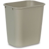 RUBBERMAID Deskside Plastic Wastebaskets - Beige / 8.1-Quart
