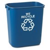 RUBBERMAID Deskside Paper Recycling Containers - Blue / 41.25-qt