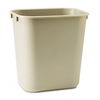 RUBBERMAID Deskside Plastic Wastebaskets - Beige / 28.1-Quart