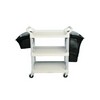 RUBBERMAID Extra 3-Shelf Utility Cart with Open All Sides - Off-White