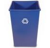 RUBBERMAID Square Recycling Waste Receptacle 50 Gl - Blue