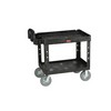 RUBBERMAID Heavy-Duty Utility Carts - Black / 45W