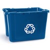 RUBBERMAID Recycling Box - Blue
