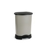 RUBBERMAID Defenders® Heavy-Duty Step Can for Infectious Waste - Light Platinum/Black