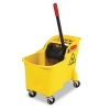 RUBBERMAID Commercial Tandem™ 31-Quart Bucket/Wringer Combo - Yellow