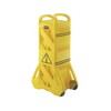 RUBBERMAID Mobile Barrier - Extendable to 13 FT / Yellow