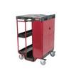 RUBBERMAID Ladder Cart with Cabinet - Black/Red