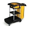 RUBBERMAID High-Capacity Cleaning Cart - Black