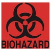 RUBBERMAID Decal Fluorescent  - Biohazard Red for Waste Containers, 6w x 5 3/4h